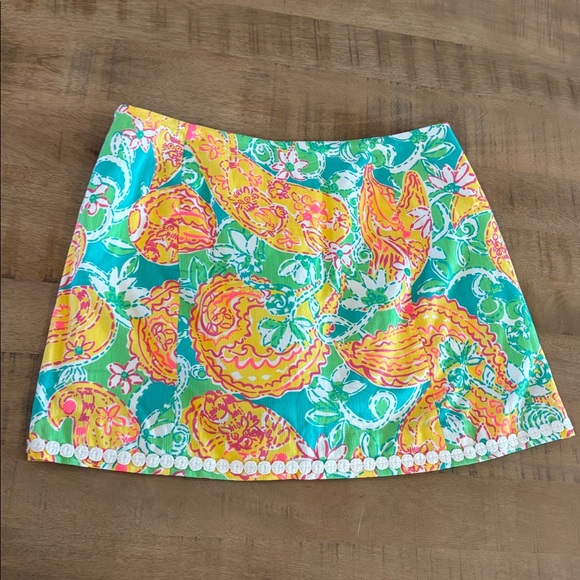 Lilly Pulitzer Pop Goes the Lemur Dree Envelope Skort Skirt Preppy Vacation 4 - Picture 10 of 11